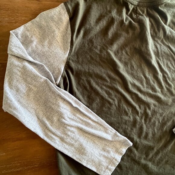 DC Shoes -‎ Long Sleeve Henley 2-Button Shirt - Green & Gray - Size XL X-Large - Picture 5 of 9